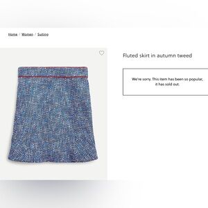 Fluted Skirt Autumn Tweed by JCrew